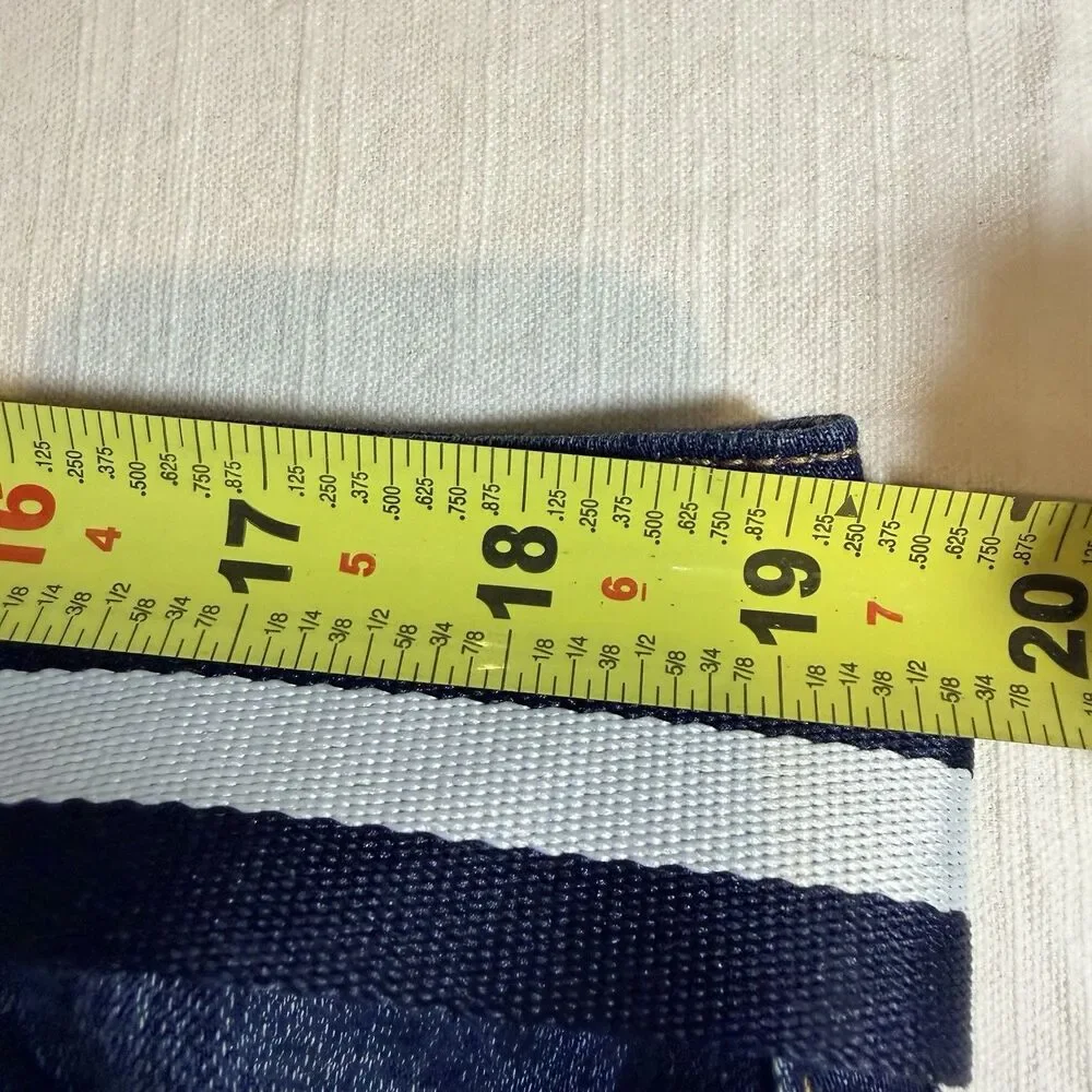 Seven 7 Jeans Mens 36 x 32 Blue Denim Slim Straight Leg Dark Wash Retro Belt